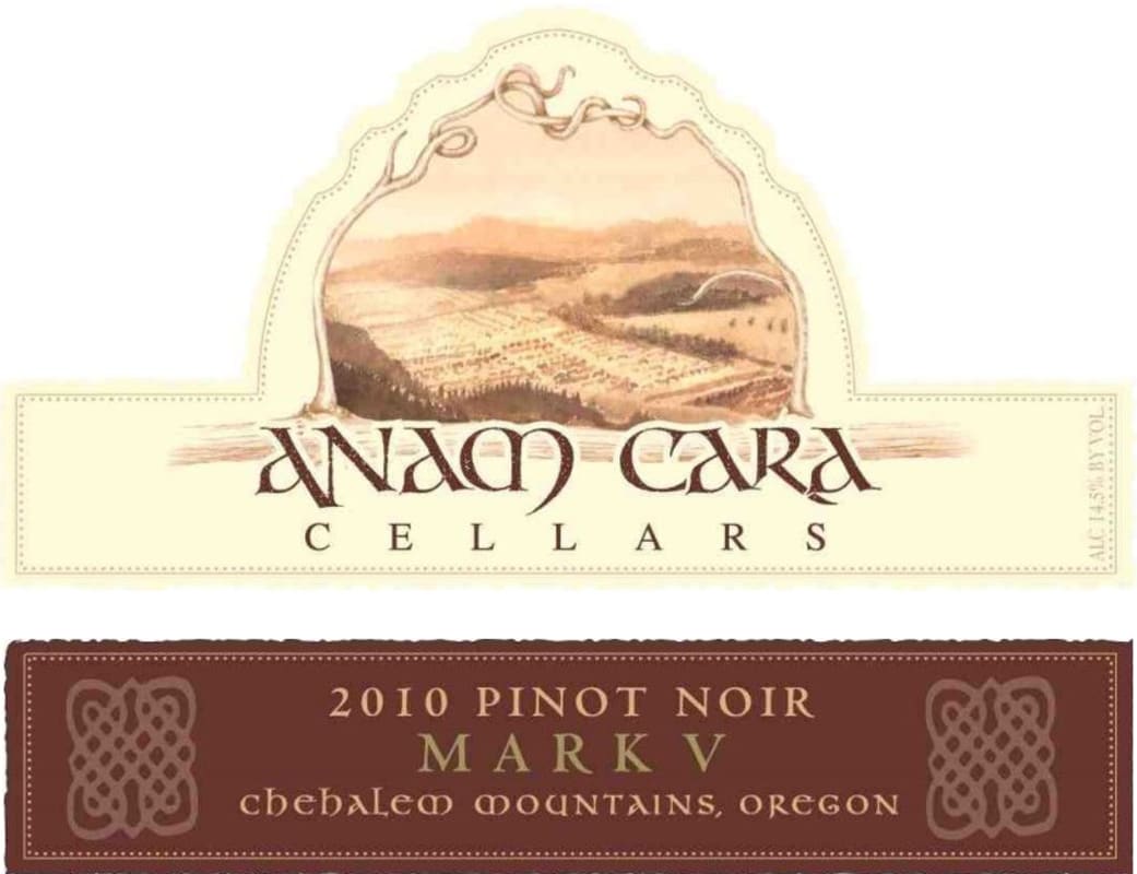 Anam Cara Mark V Pinot Noir 2010 Front Label