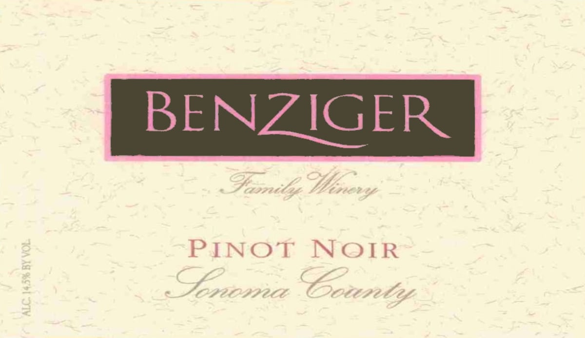 Benziger Pinot Noir 2006 Front Label