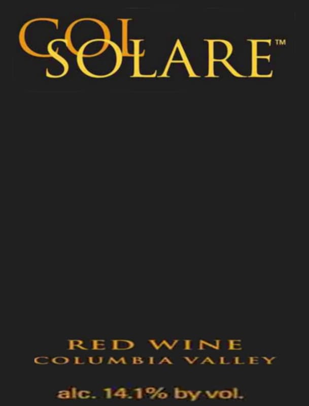 Col Solare Red Wine 2005 Front Label