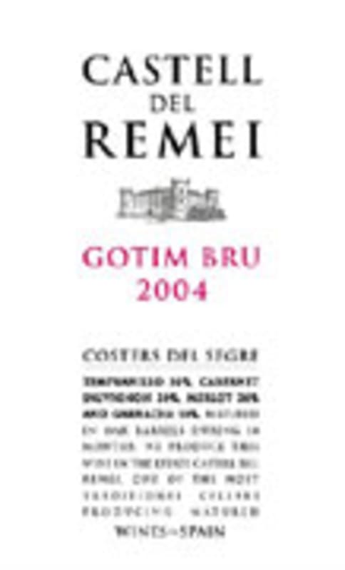 Castell del Remei Gotim Bru 2004 Front Label