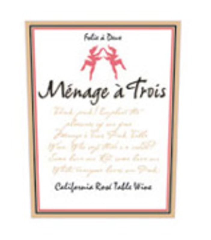 Menage a Trois Rose 2005 Front Label