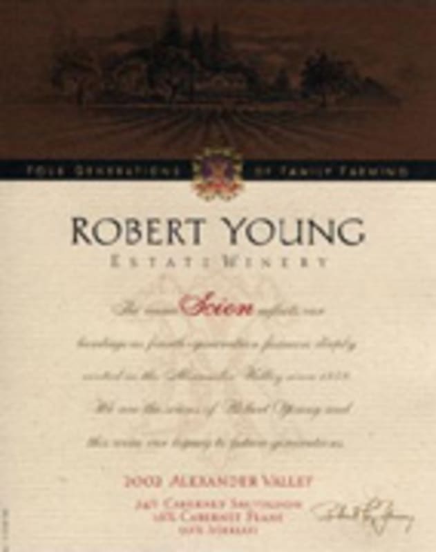 Robert Young Scion Estate Red 2002 Front Label