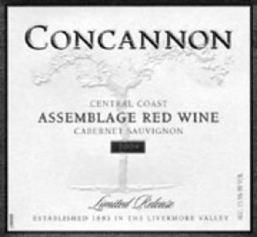 Concannon Assemblage Red 2003 Front Label