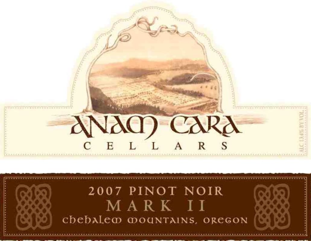 Anam Cara Mark II Pinot Noir 2007 Front Label