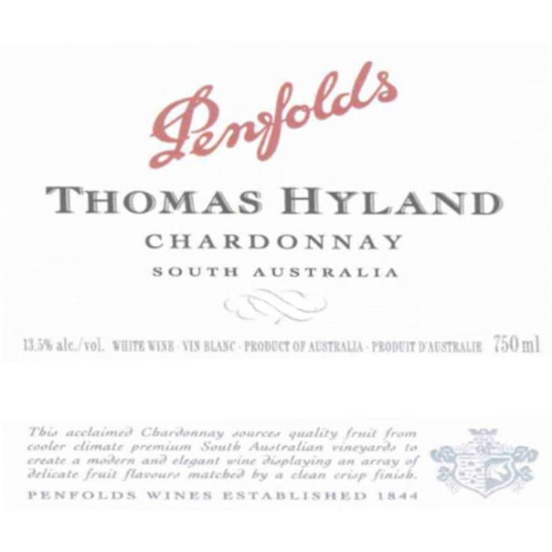 Penfolds Thomas Hyland Chardonnay 2005 Front Label