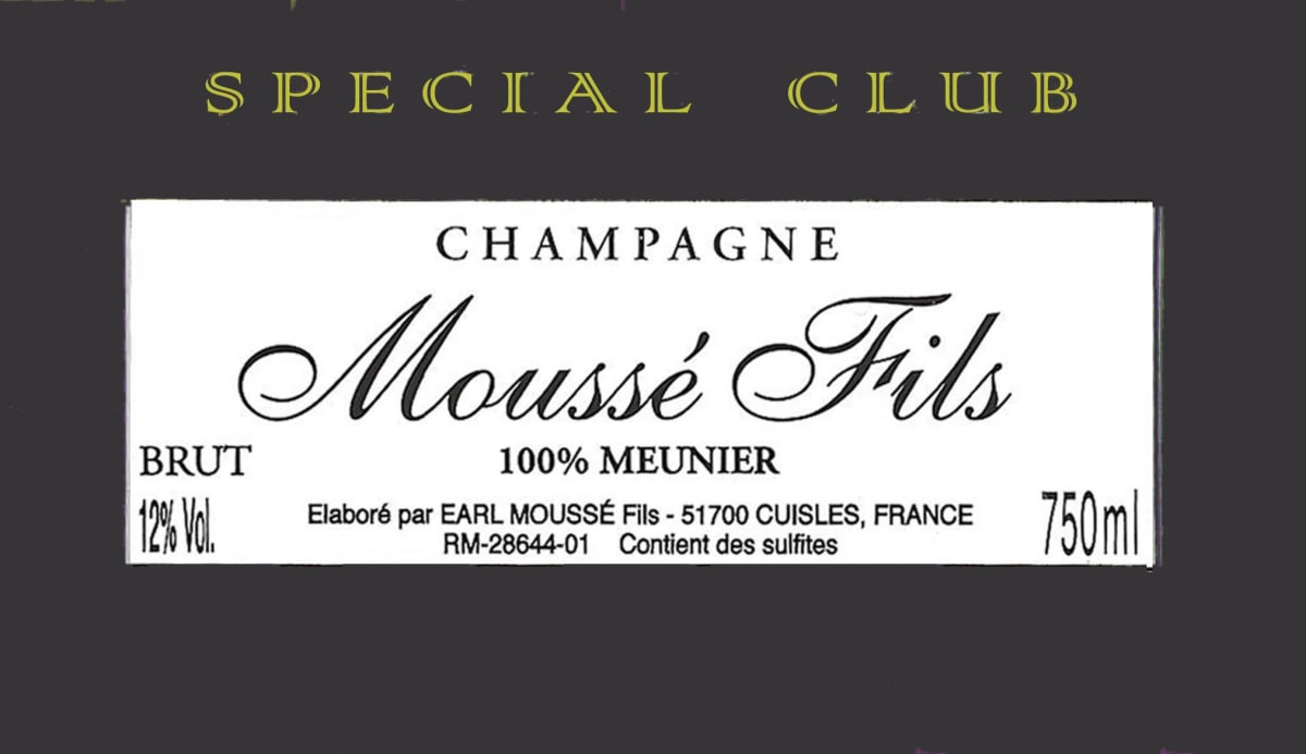 Mousse Fils Special Club Brut Blanc de Noirs 2009 Front Label