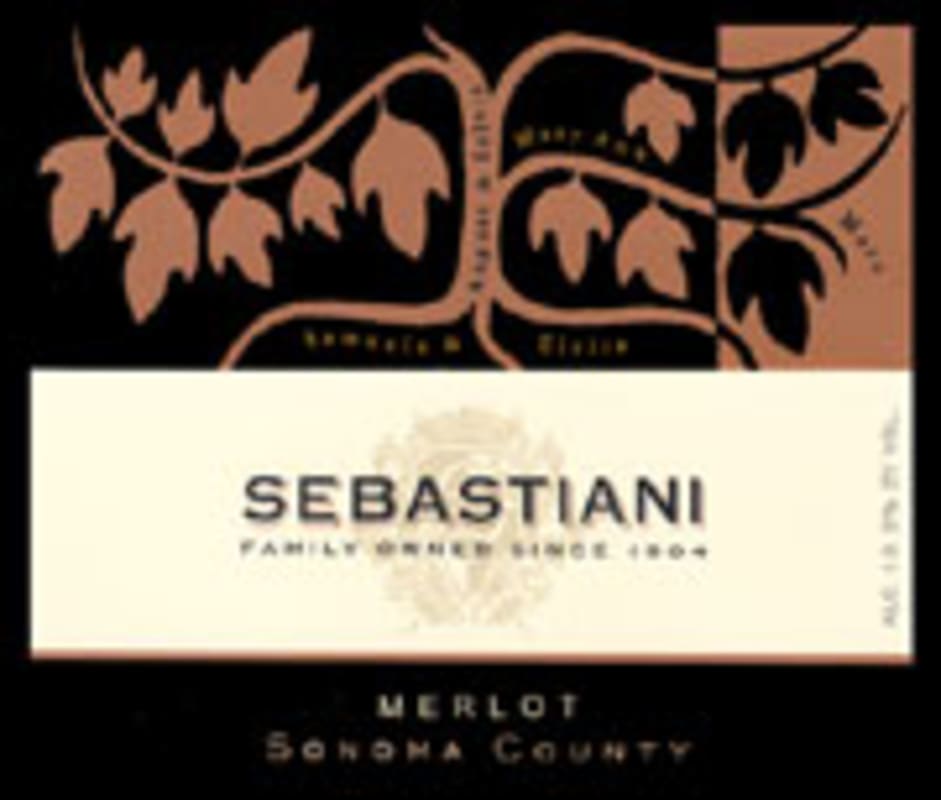 Sebastiani Merlot 2002 Front Label
