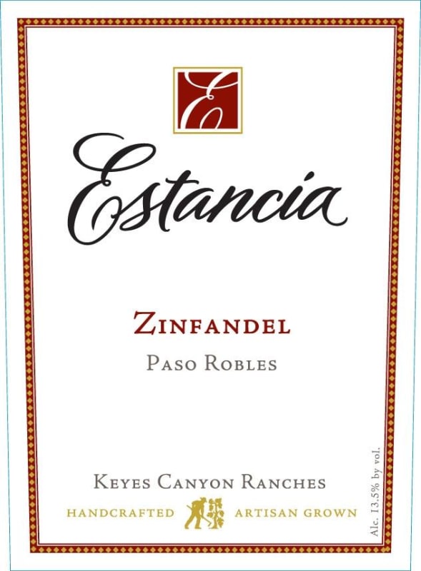 Estancia Keyes Canyon Ranches Zinfandel 2011 Front Label