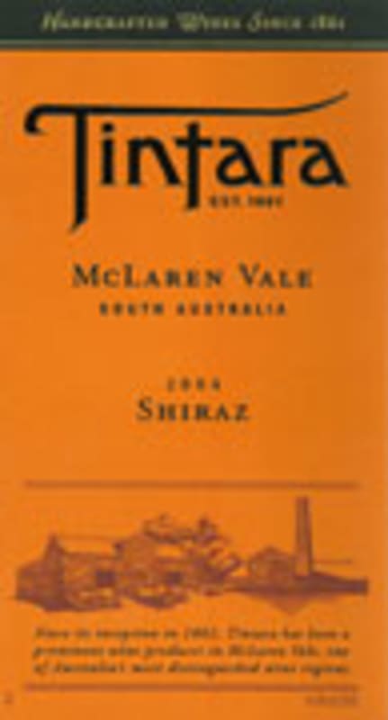 Tintara Shiraz 2004 Front Label
