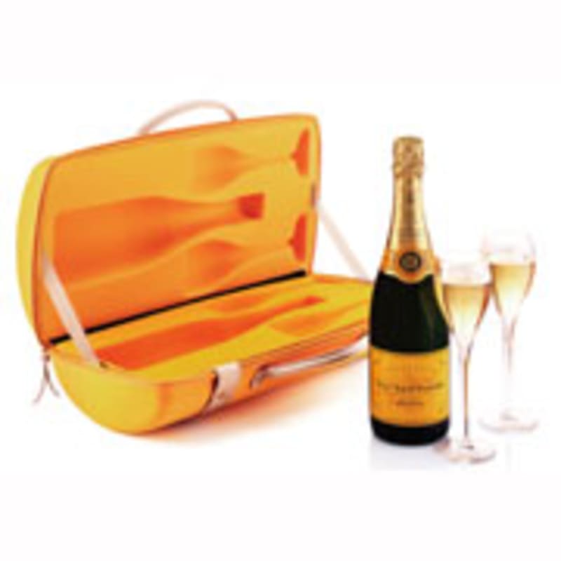 Veuve Clicquot Traveller (750ML bottle, 2 flutes & tote) | Wine.com