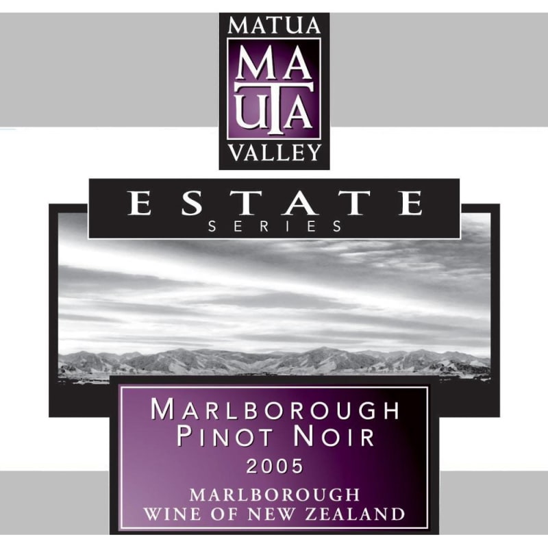 Matua Pinot Noir 2005 Front Label