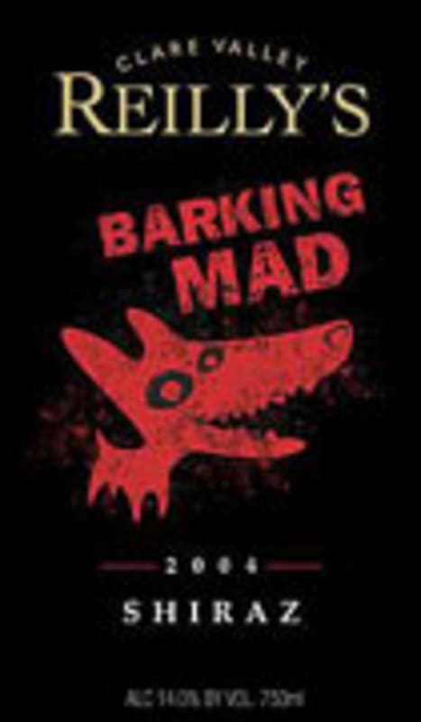 Reilly's Barking Mad Shiraz 2004 Front Label