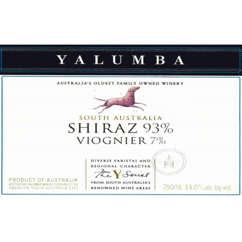 Yalumba Y Series Shiraz-Viognier 2005 Front Label