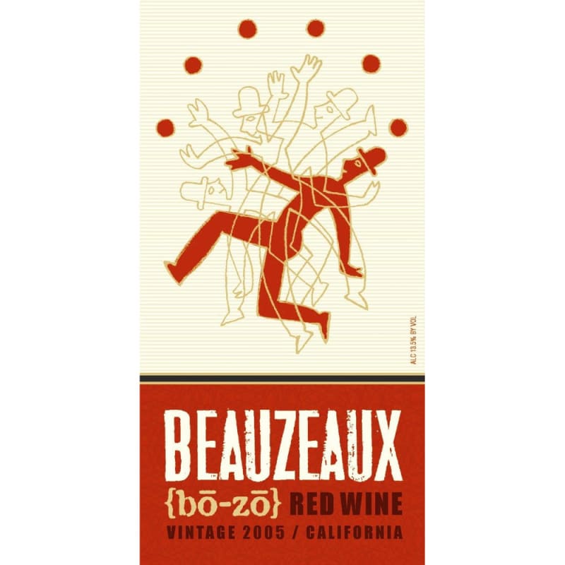 Beauzeaux Red Wine 2005 Front Label