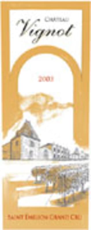 Chateau Vignot 2003 Front Label