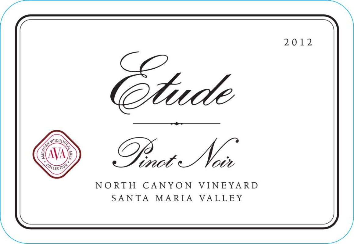 Etude North Canyon Vineyard Pinot Noir 2012 Front Label