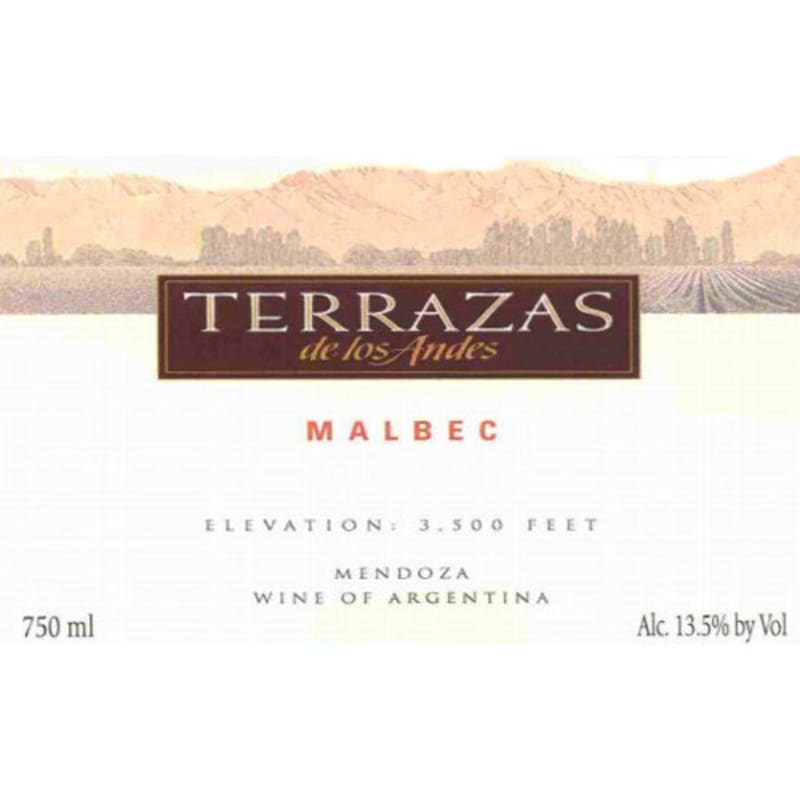 Terrazas de los Andes Malbec 2005 Front Label