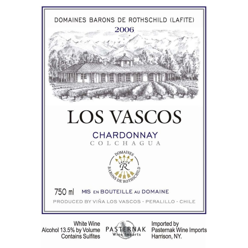 Los Vascos Chardonnay 2006 Front Label