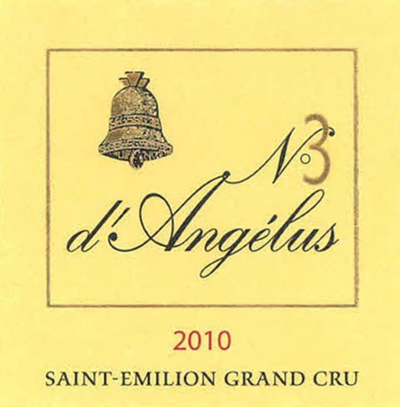 Chateau Angelus No. 3 d'Angelus 2010 Front Label