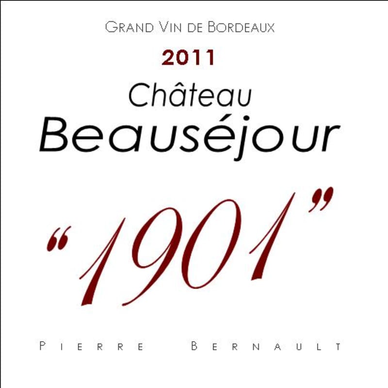 Chateau Beausejour Montagne Saint Emilion 1901 2011 Front Label