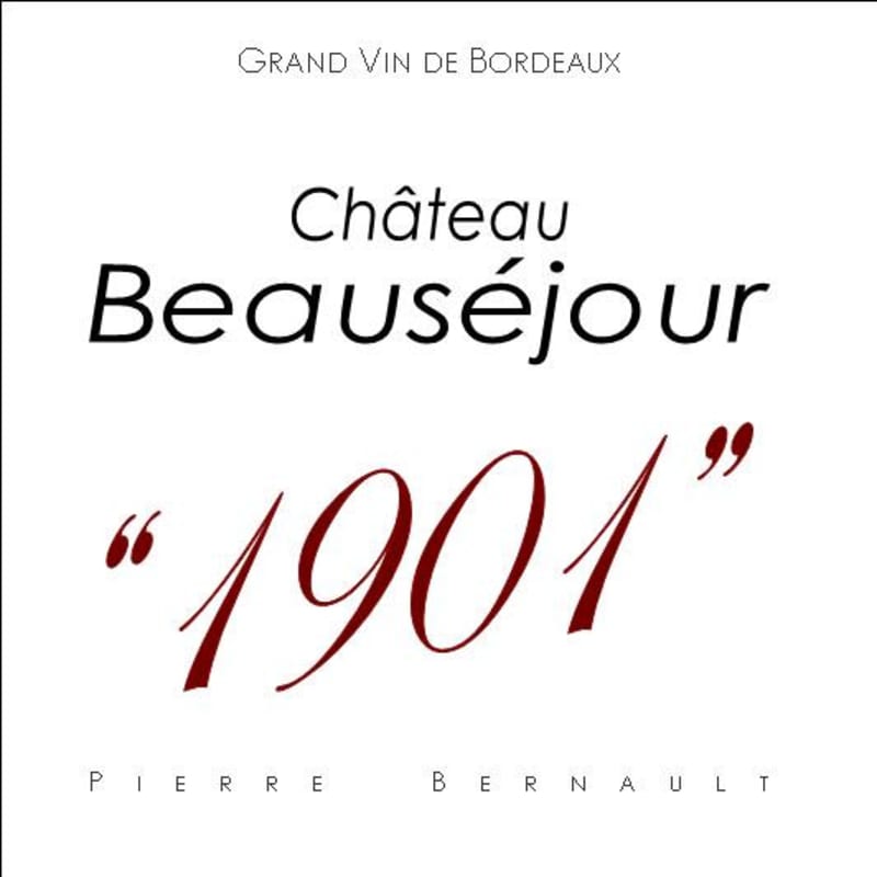 Chateau Beausejour Montagne Saint Emilion 1901 2015 Front Label