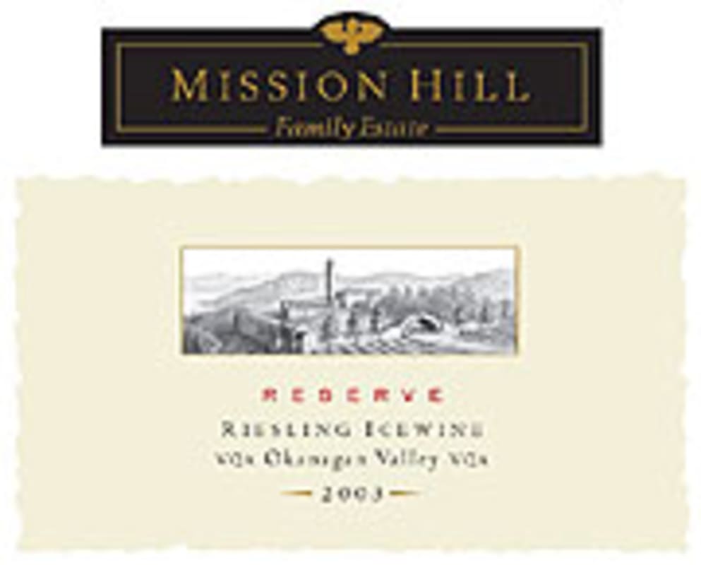 Mission Hill Riesling Icewine Reserve (half-bottle) 2003 Front Label