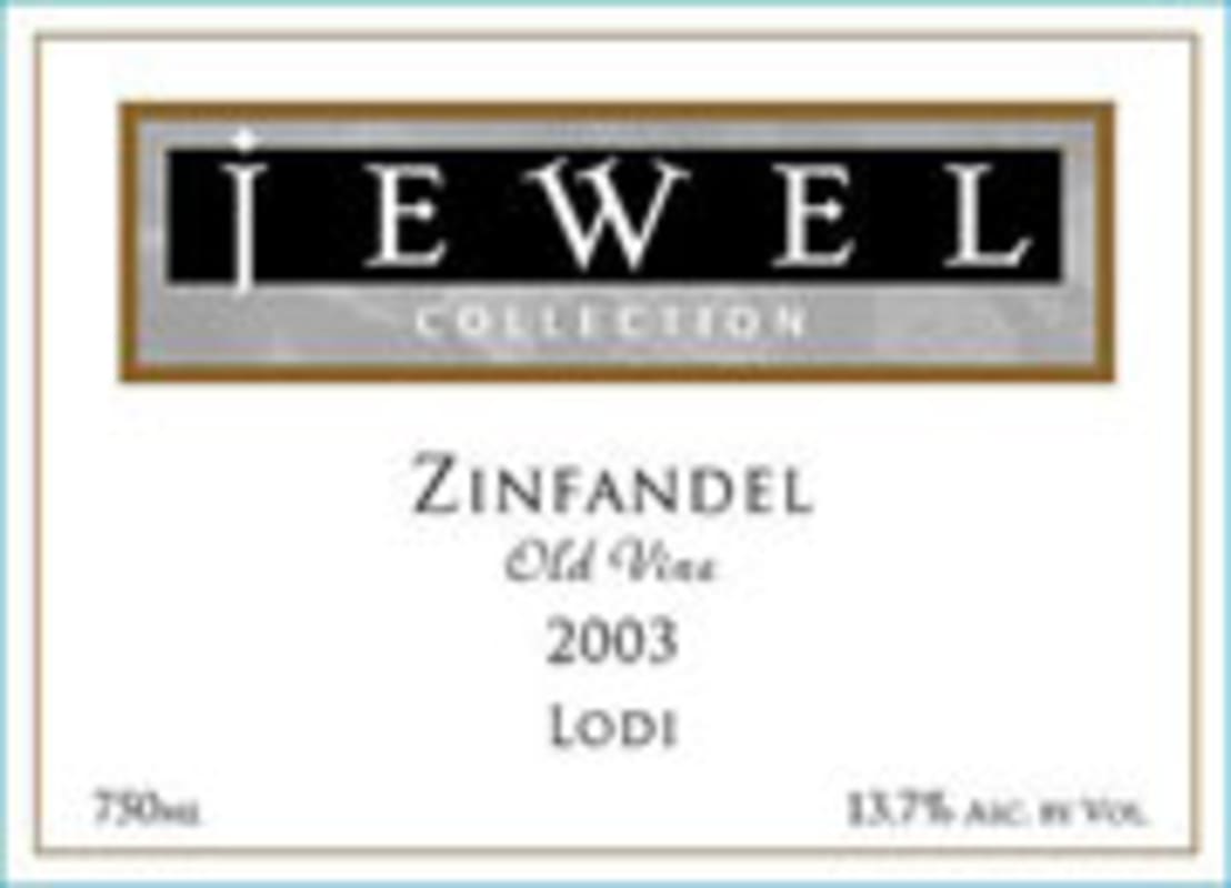 Jewel Zinfandel 2003 Front Label