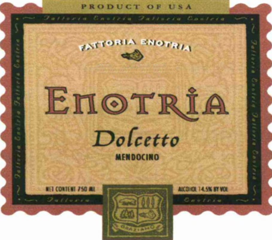 Graziano Enotria Dolcetto 2007 Front Label
