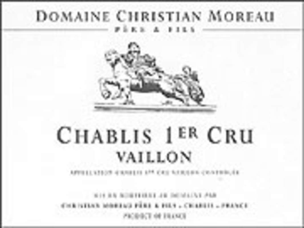 Christian Moreau Chablis Vaillon Premier Cru 2004 Front Label
