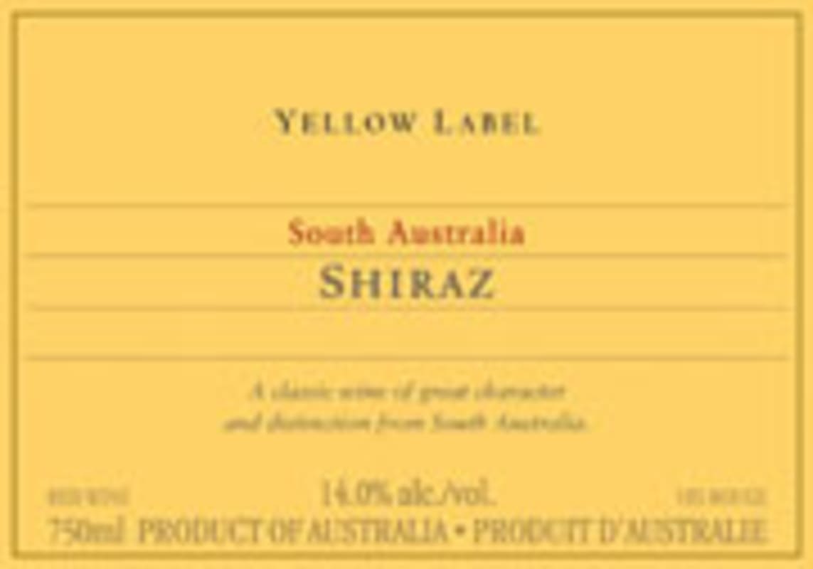 Wolf Blass Yellow Label Shiraz 2004 Front Label