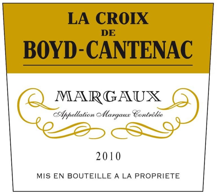 Chateau Boyd-Cantenac La Croix de Boyd-Cantenac 2010 Front Label
