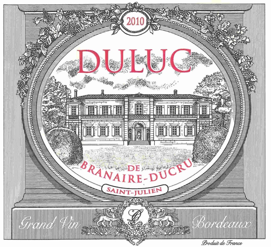 Chateau Branaire-Ducru Ducru 2010 Front Label