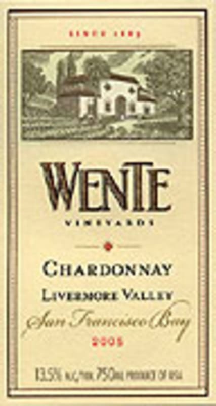 Wente Chardonnay 2005 Front Label
