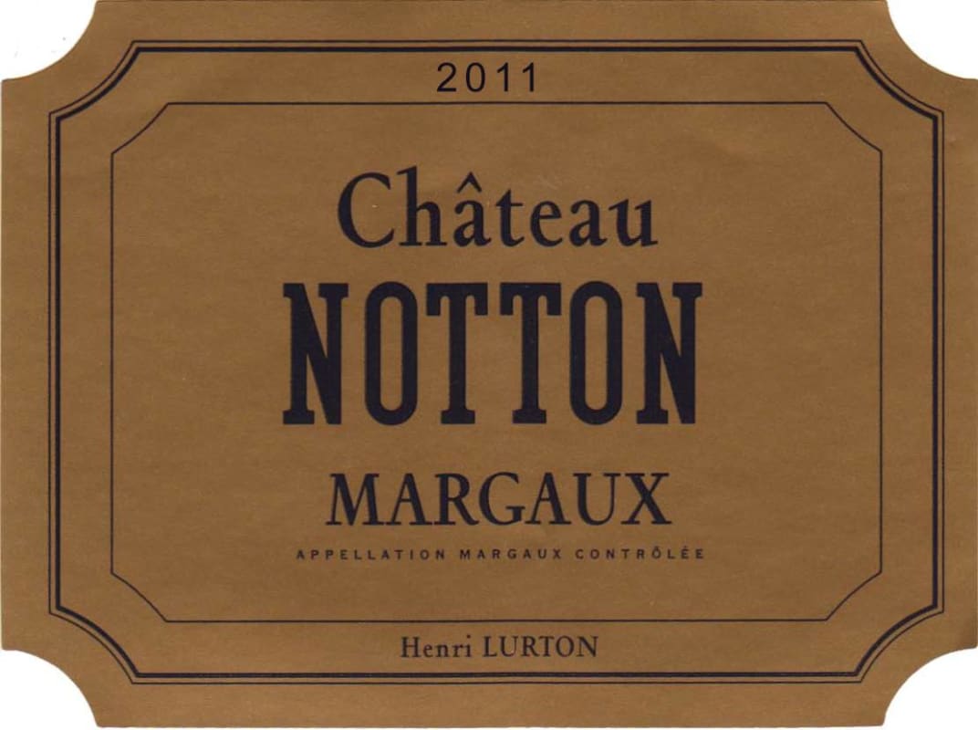 Chateau Notton 2011 Front Label