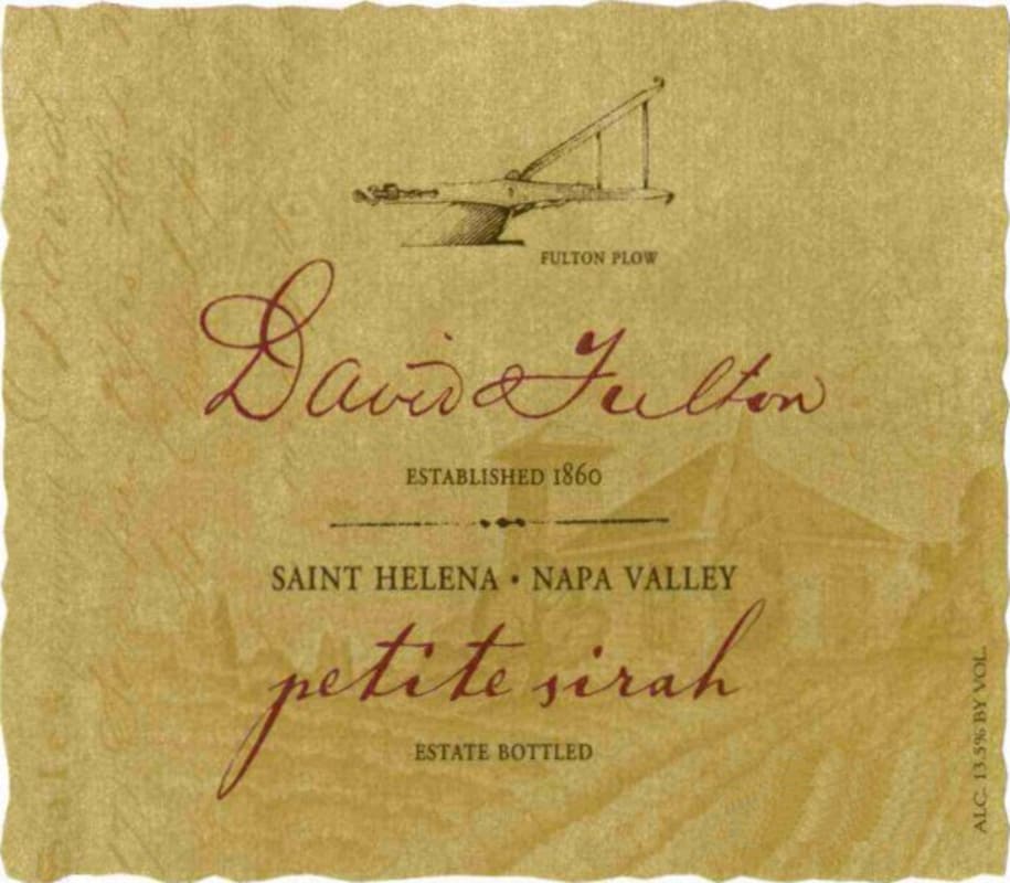 David Fulton Winery & Vineyards Petite Sirah 2002 Front Label