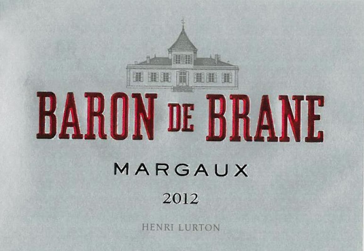 Chateau Brane-Cantenac Baron de Brane 2012 Front Label