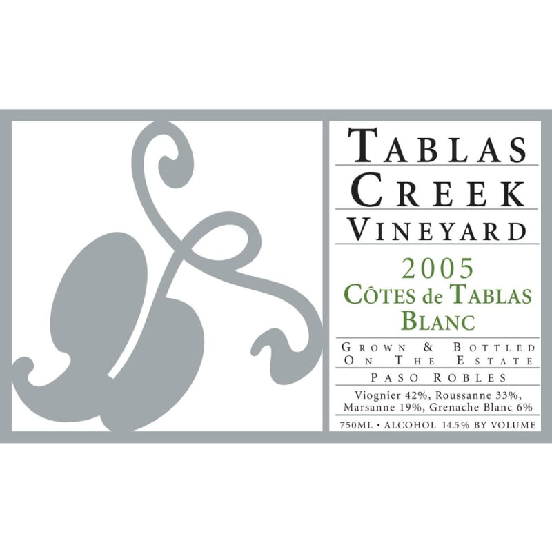 Tablas Creek Cotes de Tablas Blanc 2005 Front Label