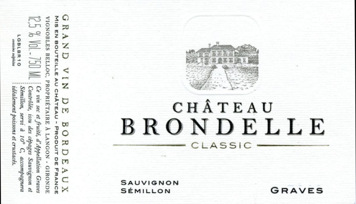 Chateau Brondelle Classic Blanc 2011 Front Label