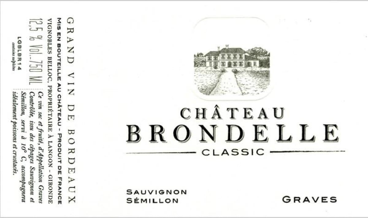 Chateau Brondelle Classic Blanc 2015 Front Label