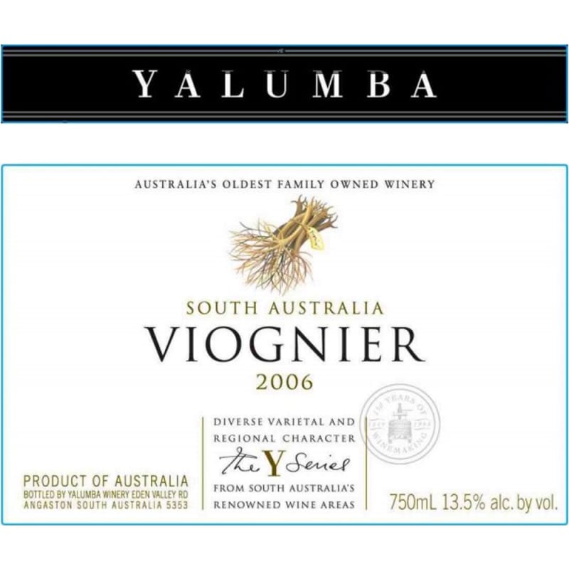 Yalumba Y Series Viognier 2006 Front Label