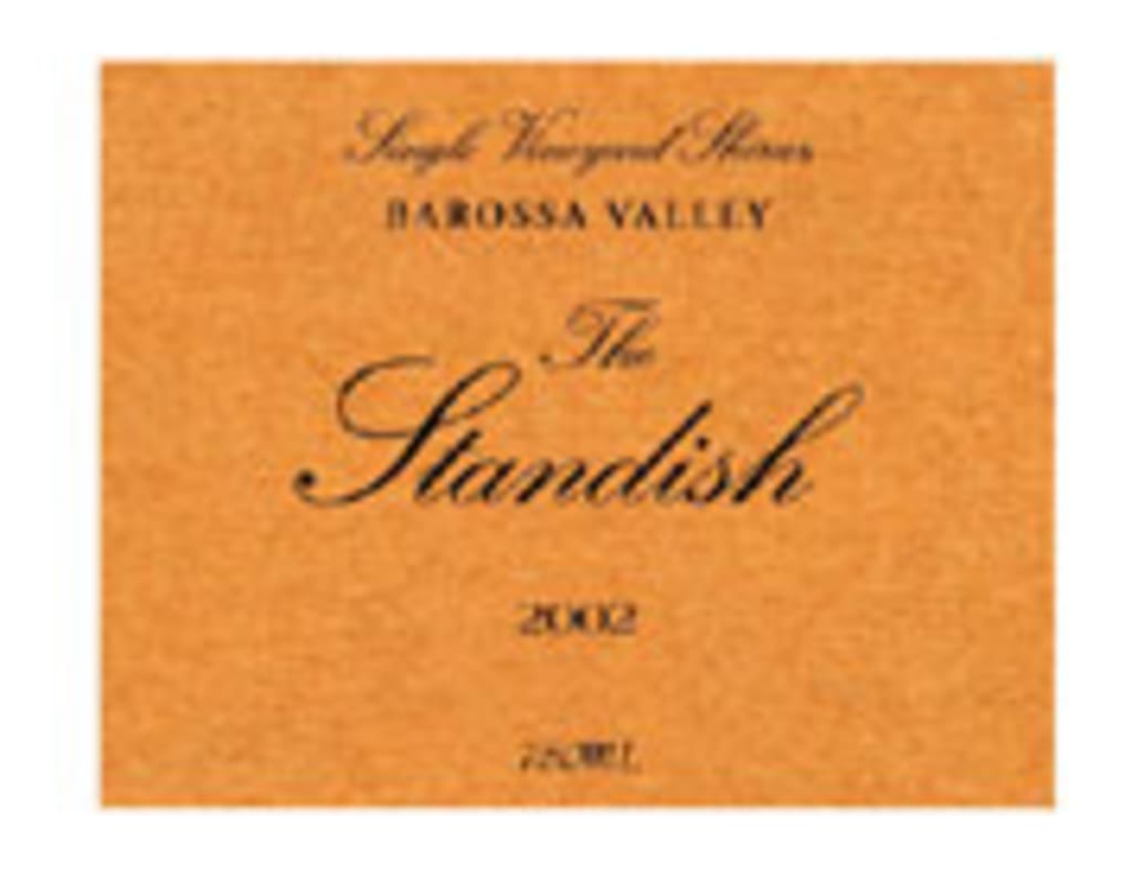 Standish Shiraz 2002 Front Label
