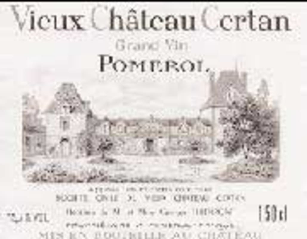 Vieux Chateau Certan 1982 Front Label