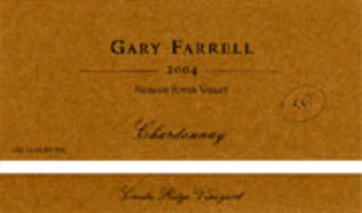Gary Farrell Cresta Ridge Vineyard Chardonnay 2004 Front Label