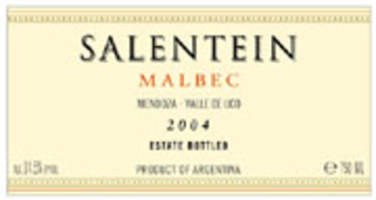 Salentein Reserve Malbec 2004 Front Label