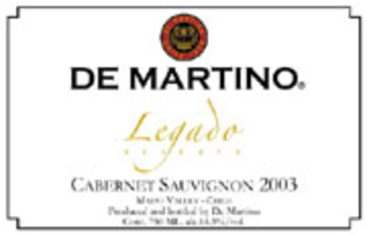 De Martino Legado Cabernet Sauvignon 2003 Front Label