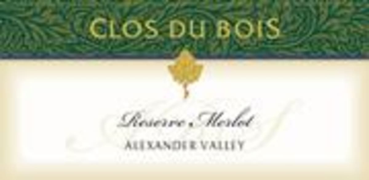 Clos du Bois Alexander Valley Merlot 1998 Front Label