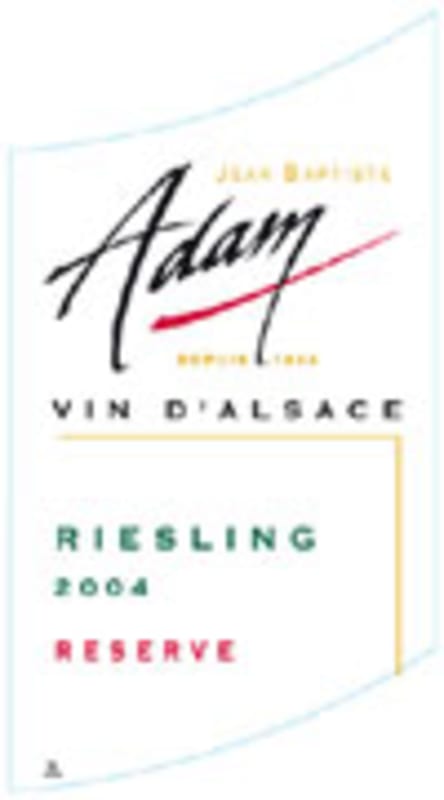 Jean-Baptiste Adam Reserve Riesling 2004 Front Label