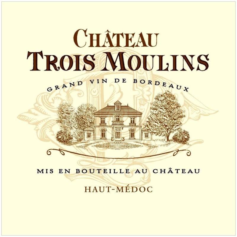 Chateau Trois Moulins Haut-Medoc 2010 Front Label