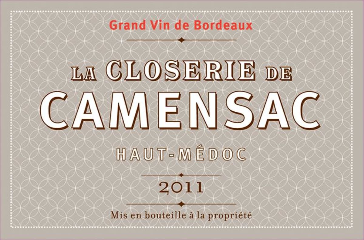 Chateau de Camensac La Closerie de Camensac 2011 Front Label