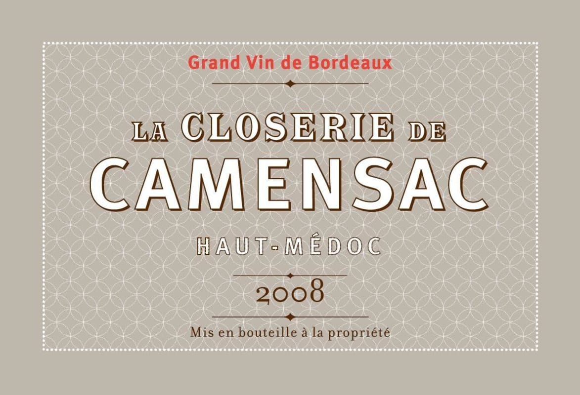 Chateau de Camensac La Closerie de Camensac 2008 Front Label